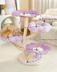 Purple Woven Flower Cat Tree