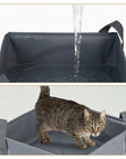 Portable Foldable Cat Litter Box – Perfect for Travel and Easy Cleanup Anywhere