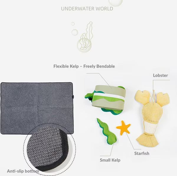 Fish Adventure Cat Sniffing Mat Tunnel