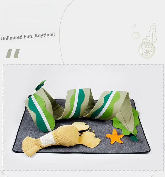 Fish Adventure Cat Sniffing Mat Tunnel