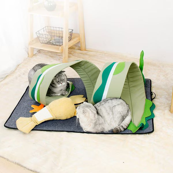 Fish Adventure Cat Sniffing Mat Tunnel