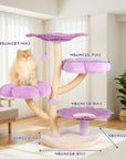 Purple Woven Flower Cat Tree