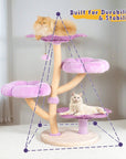 Purple Woven Flower Cat Tree