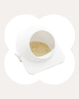Space Capsule Semi-Enclosed Cat Litter Box with Scoop