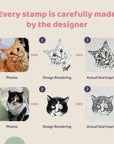 Charity Custom Portrait Stamp | Every Order Donates 1lb Cat Litter