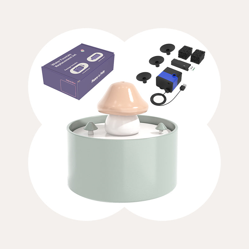 63.5oz / 1.8L Mushroom Cat Water Fountain