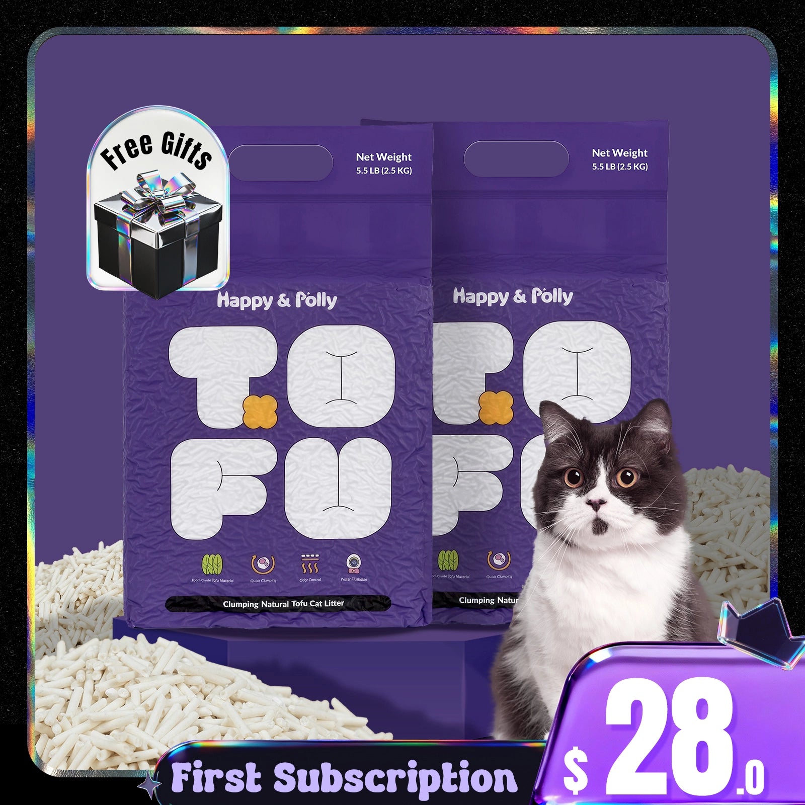 Clumping Natural Tofu Cat Litter