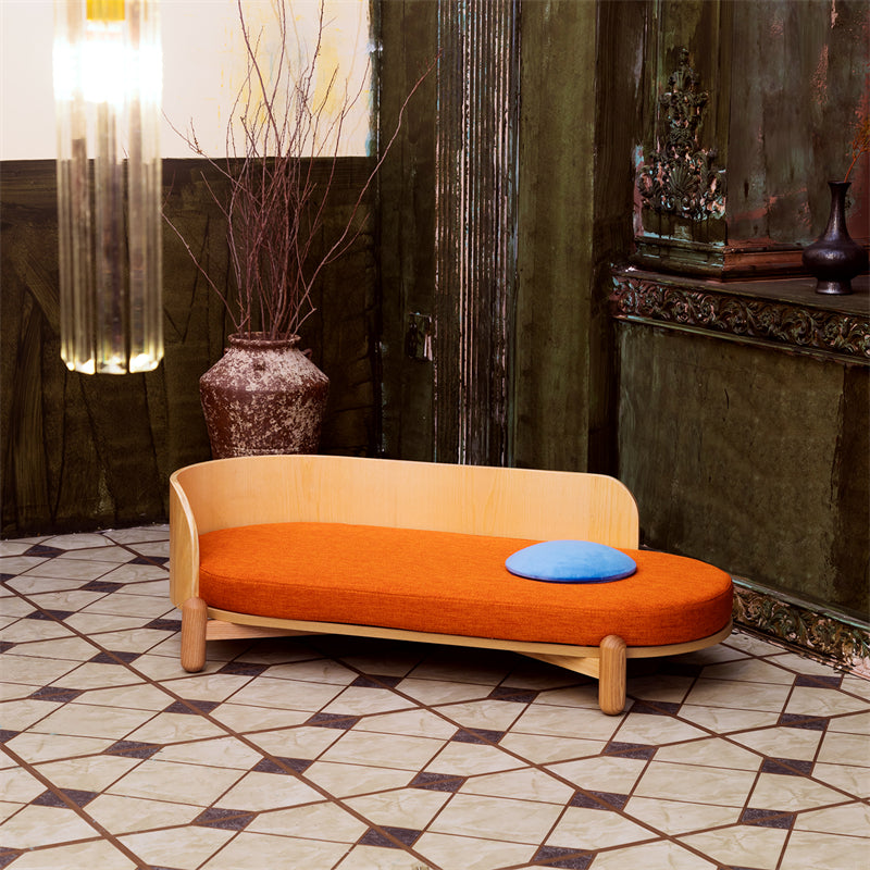 35.9'' Wooden Sunset Cat Couch for Multiple Cats - Stylish Lounge &amp; Play