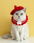 Stylish Floral Cat Beret