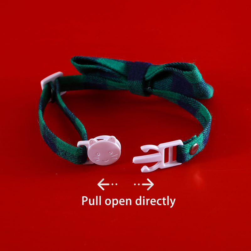 Christmas Plaid Cat Collar-Adjustable Anti-Choking Elegance