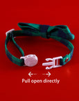 Christmas Plaid Cat Collar-Adjustable Anti-Choking Elegance
