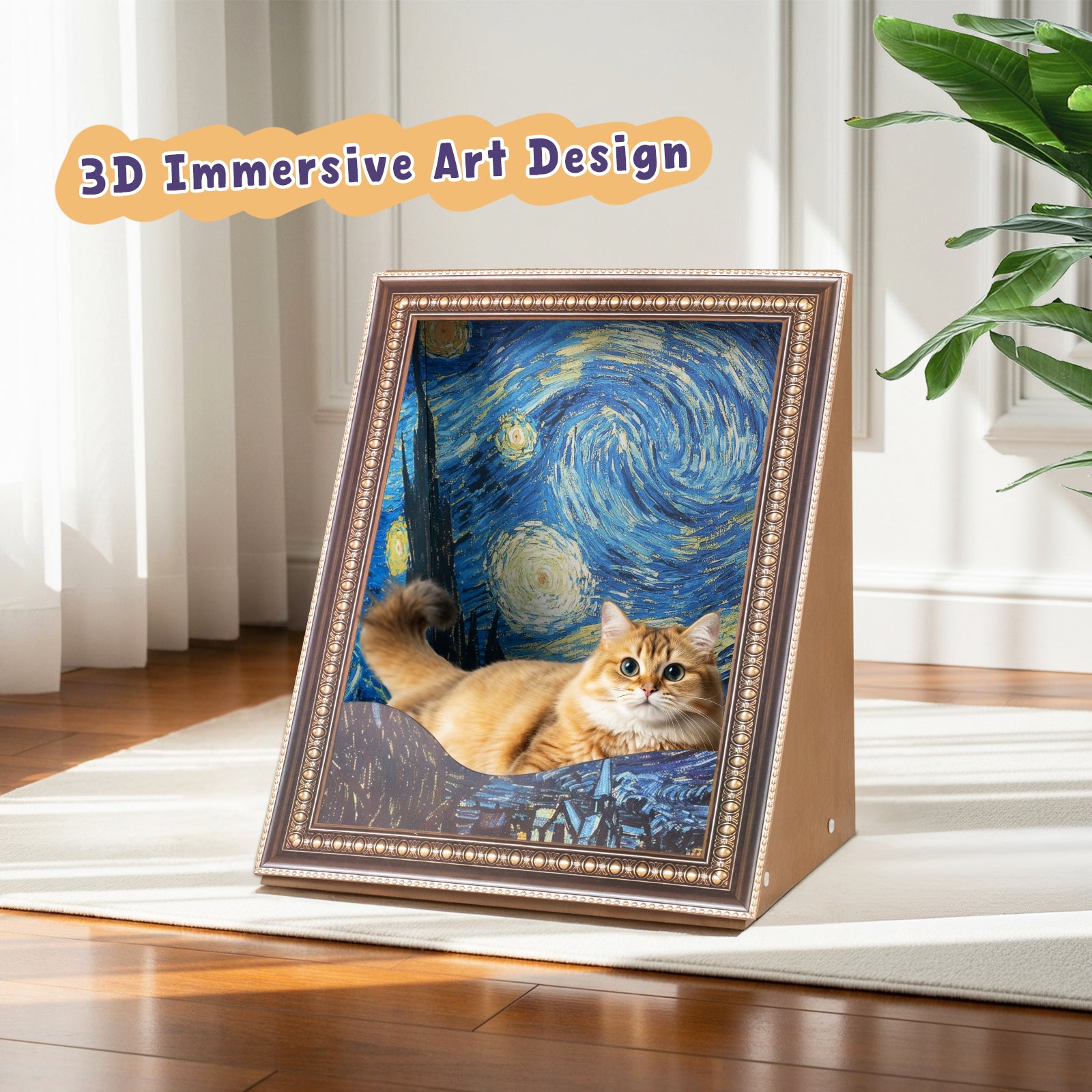 3D Retro Art Cat Scratcher