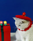 Stylish Floral Cat Beret