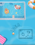 Summer Pool Cat Litter Mat