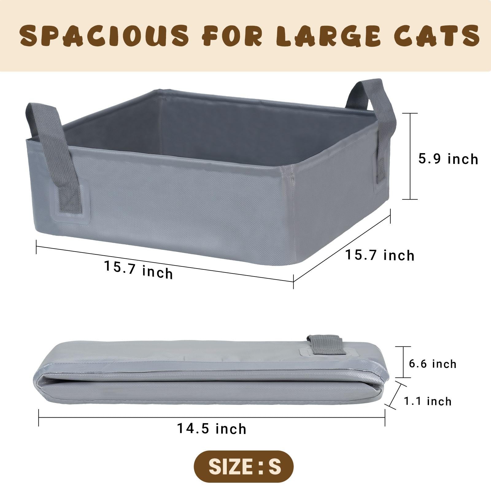 Portable Foldable Cat Litter Box – Perfect for Travel and Easy Cleanup Anywhere