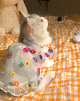 Flower Embroidery Cat Dress