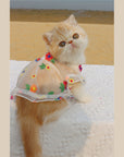 Flower Embroidery Cat Dress