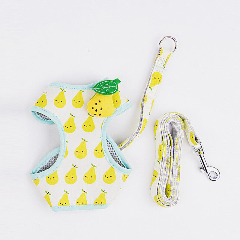 Fruit Series Pet Harness Vest &amp; Leash - happyandpolly